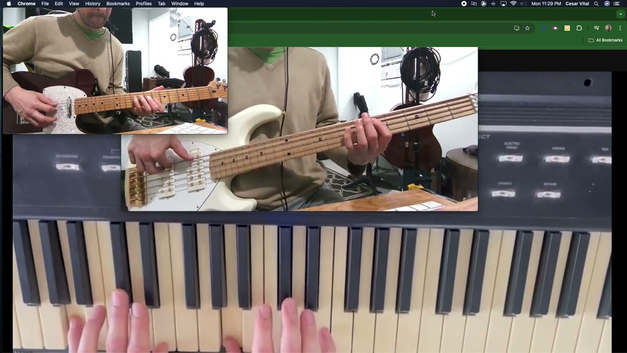 Tumbao/Salsa Section   Guitar Bass AND Piano