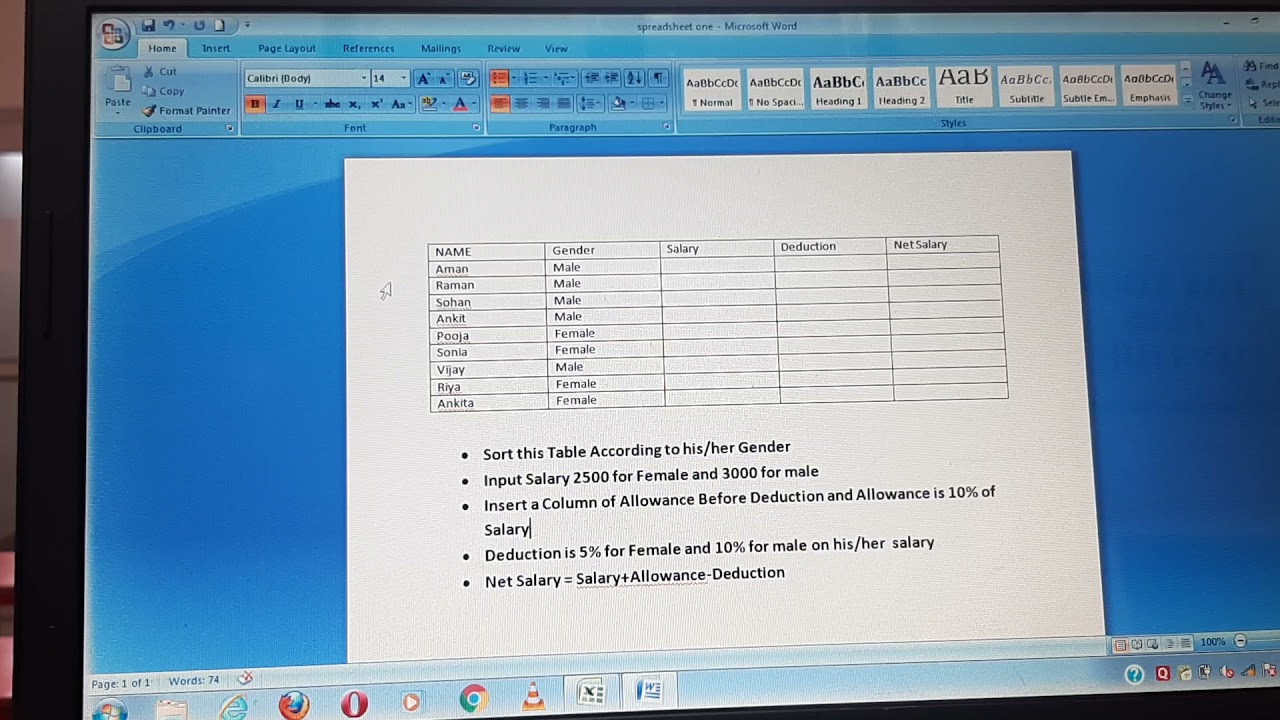 Spreadsheet (CPT)  Practical for Punjab & Haryana High Court   #computerproficiencytest#