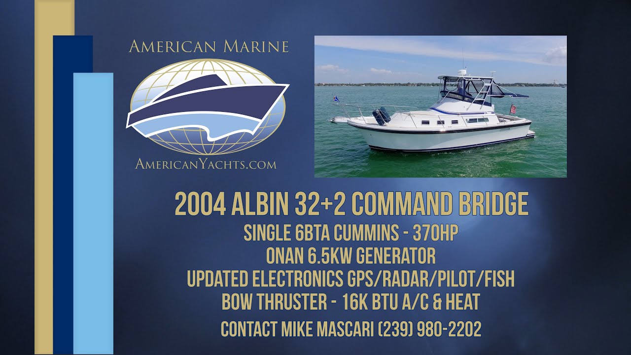 SOLD - 2004 32' Albin 32 Plus 2 Command Bridge HD By American Marine Yachts