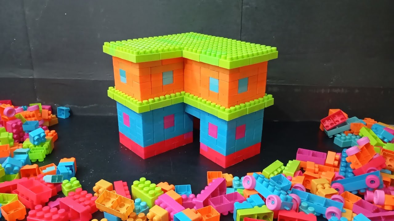 Satisfying DIY 2 Story House Build | ASMR Building Blocks #buildingblocks SABRINA TOYS