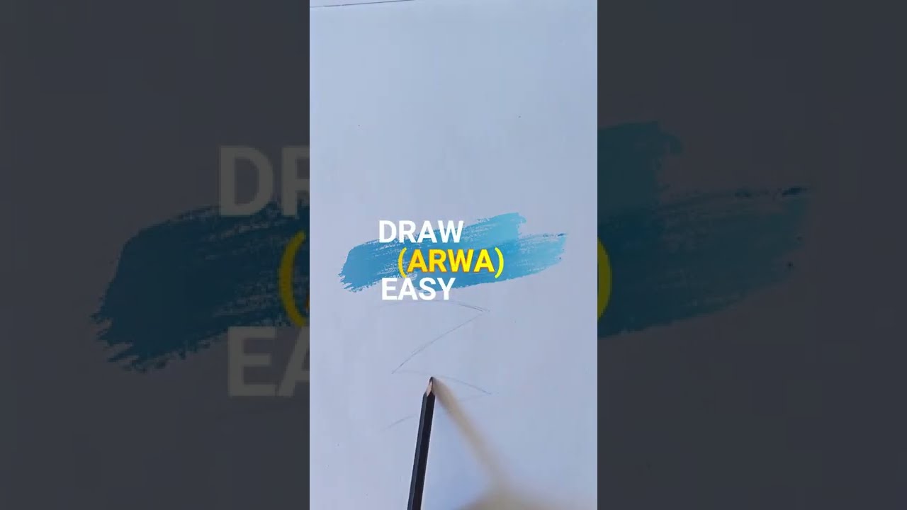 (Arwa)HOW TO DRAW YOUR NAME كيف ترسم اسمك"اروى" 