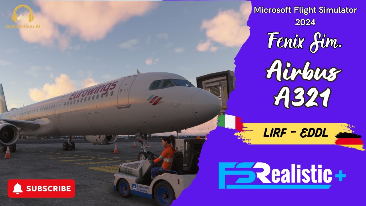 MSFS 2024 & SayIntentions.AI - Airbus A321 od Fenixa | Rzym - Dusseldorf | FSRealistic+