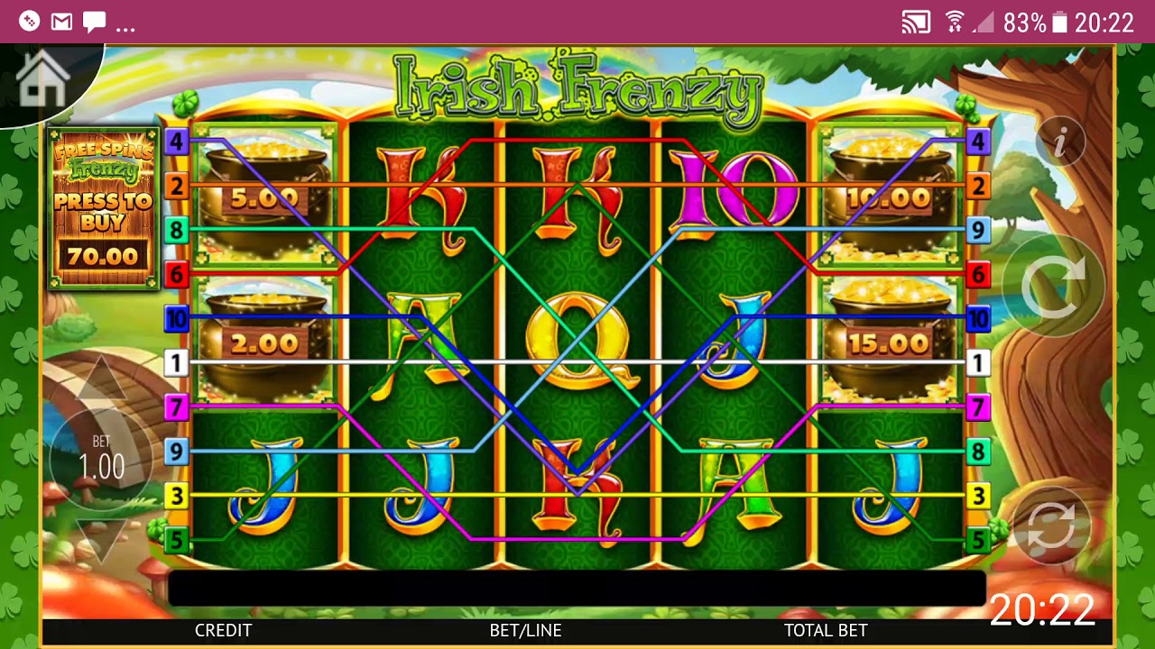 5 free spins Gala spins Irish frenzy