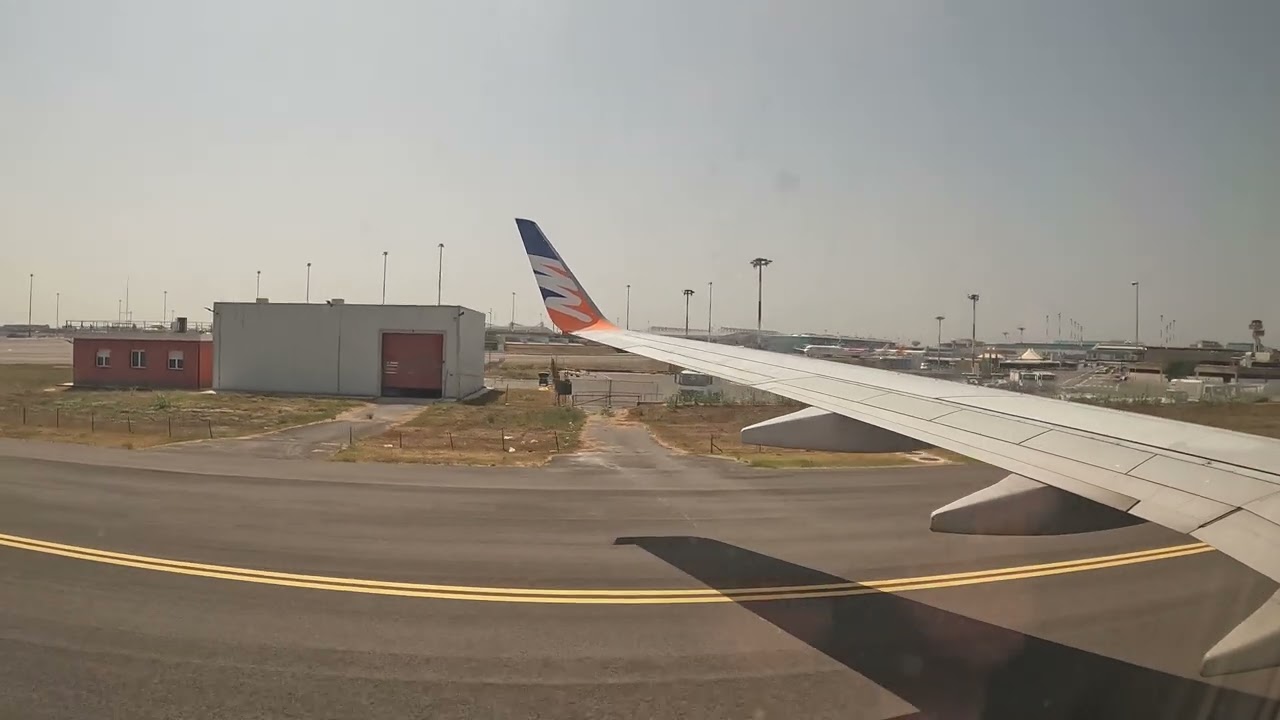 Landing at Fiumicino Leonardo da Vinci International Airport Rome