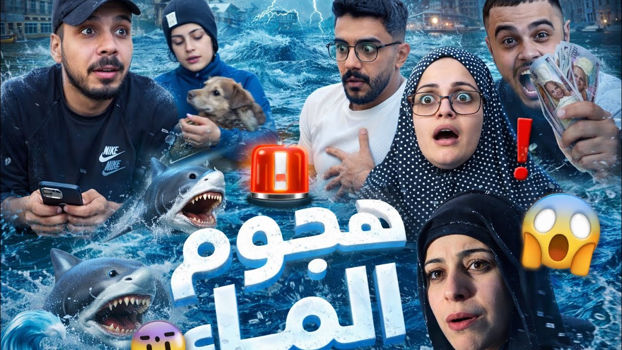 هجوم الماء 😂🤣 محمد ورامي 😂🤣