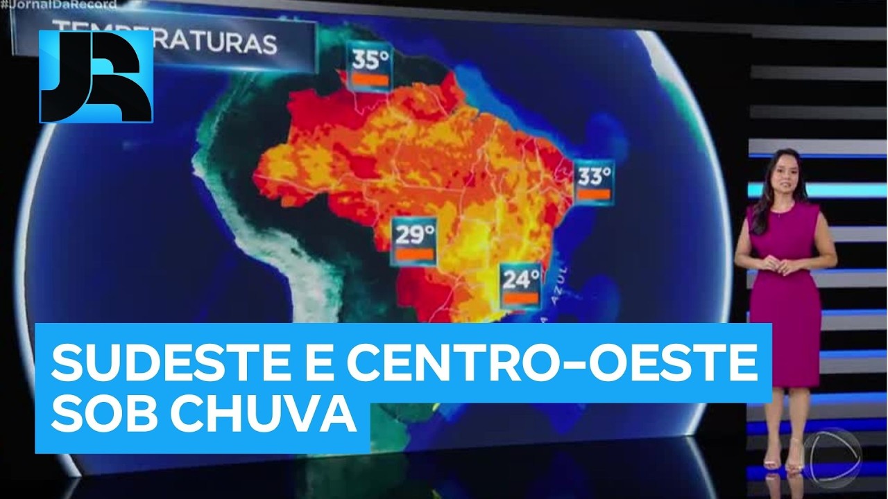 Previs&atilde;o do Tempo: Sudeste e Centro-Oeste est&atilde;o em alerta para grandes volumes de chuva
