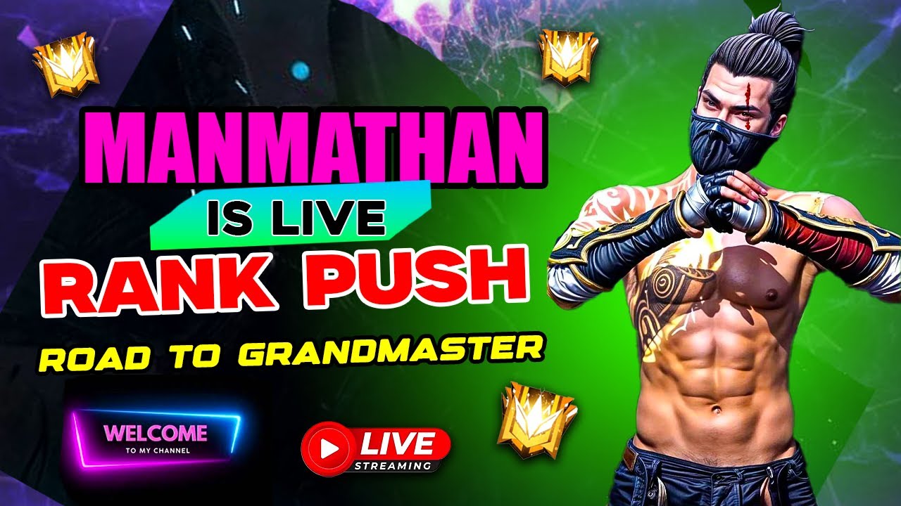 🔥ROAD TO GRANDMASTER | free fire live | manmatharajiyam | live rank push