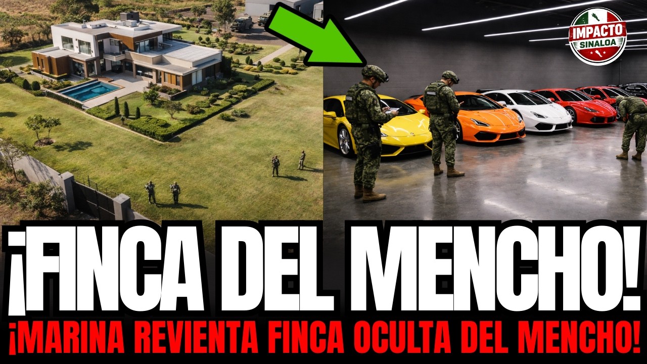 ¡FINCA del MENCHO DECOMISADA! Marina CONFISCA 23 Vehículos: Lamborghinis y Blindados