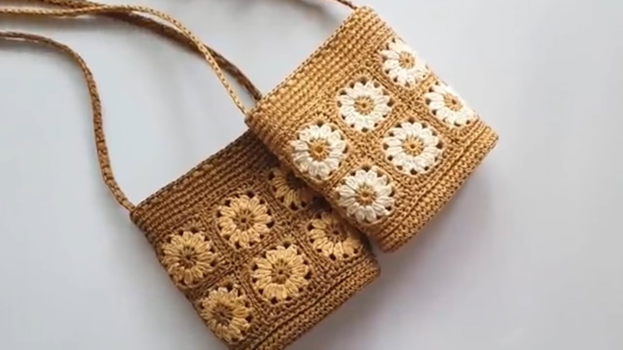 Çiçek Motifli Yazlık Çanta Yapımı - I.Kısım (Flower Patterned Summer Bag) #knitting #totebag #wow