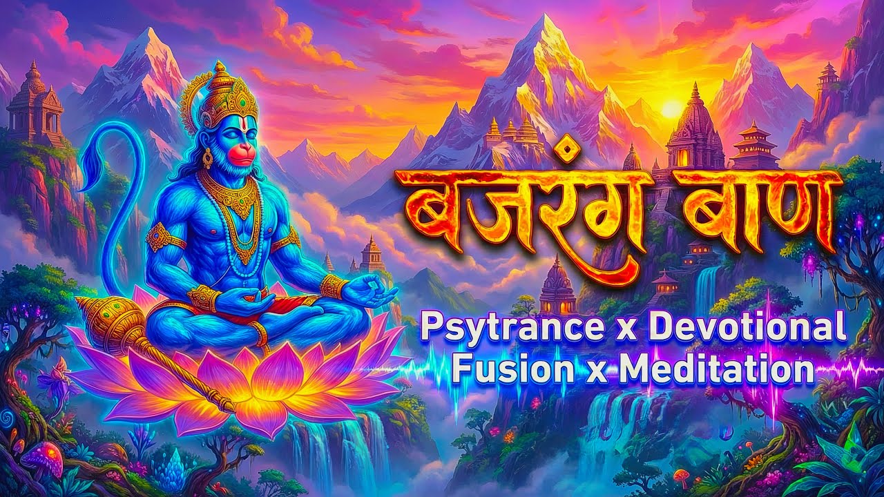 🕉️ बजरंग बाण (Bajrang Baan) | Powerful Psytrance Meditation Fusion #bajrangbaan #psytrance 