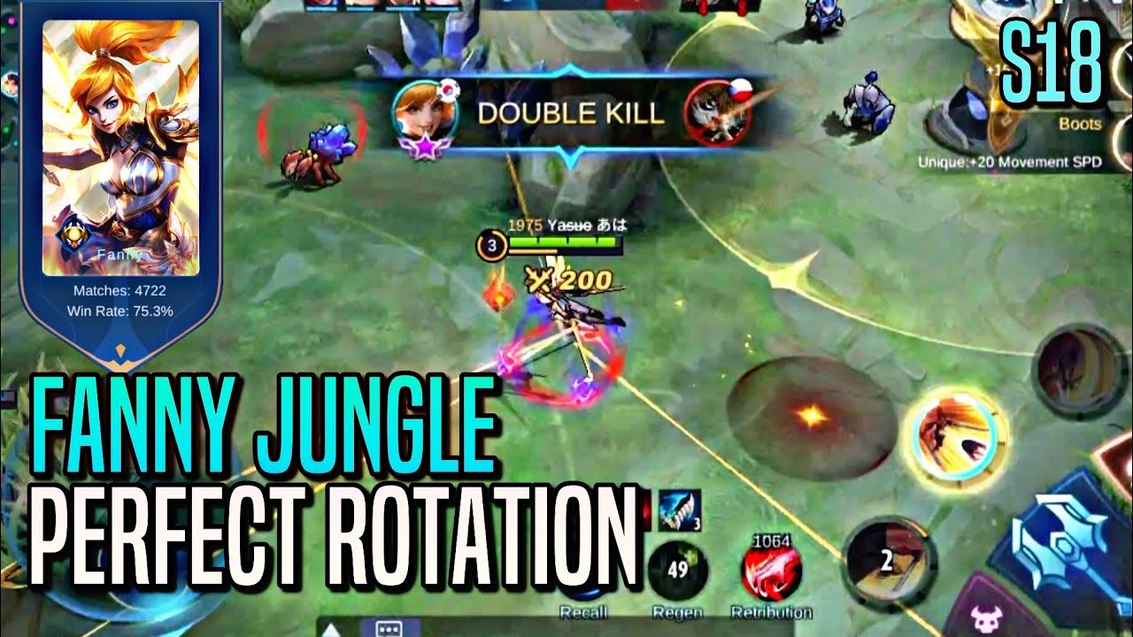 FANNY JUNGLE!! PERFECT ROTATION | Fanny : RANKED GAMEPLAY | Mobile Legends