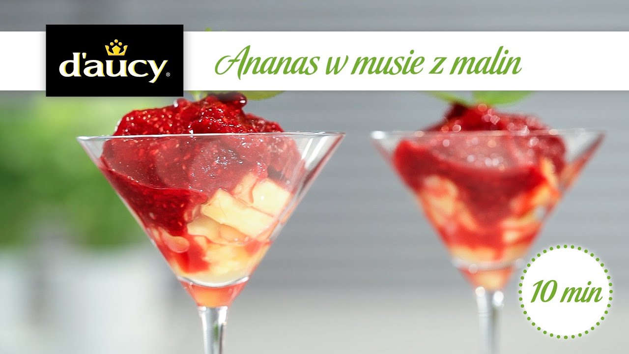 Ananas w musie z malin
