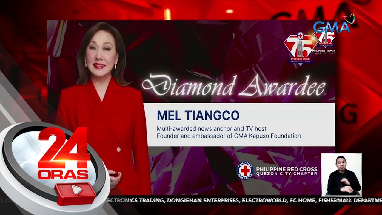 GMA Kapuso Foundation Ambassador & Special Adviser Mel Tiangco, ginawaran ng diamond... | 24 Oras