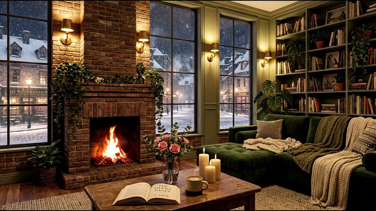 Cozy Comfort – Winter Cafe Ambience – With Gentle Jazz Piano – For Deep Relaxation