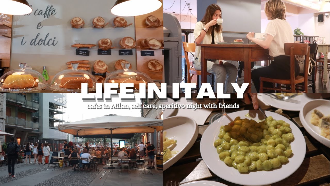 Vlog: cafe hopping in milan | Manicure | Aperitivo night with friends in Milan | Life in #italyvlog