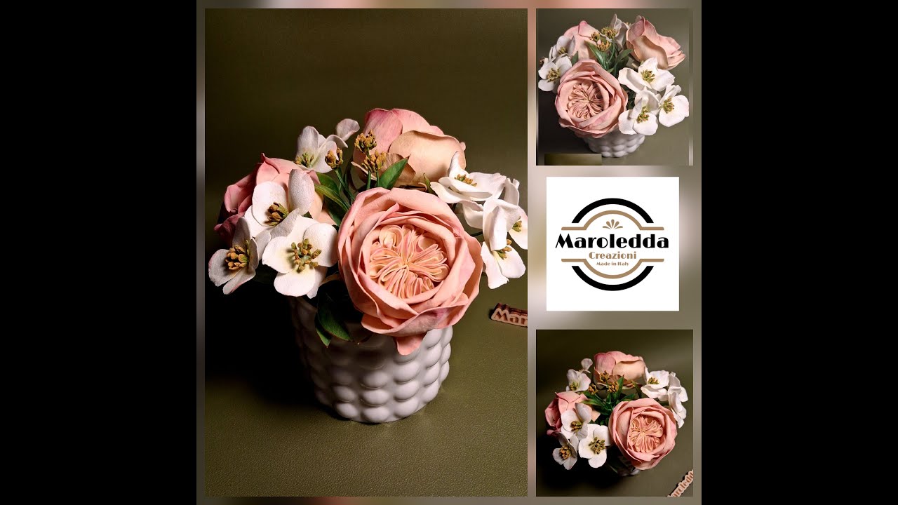 DIY💐💐 Rosa Peonia 2&deg; parte 💐💐Tutorial/maroledda/faidate/decorazione casa