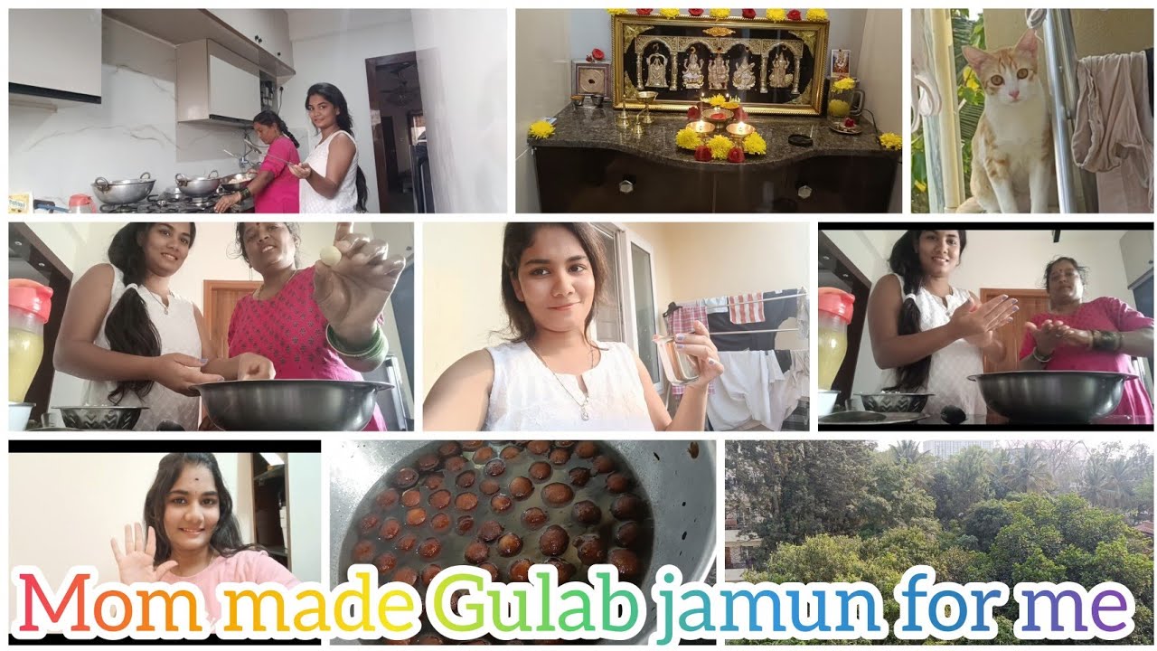 My Mom made Gulab jamun for me 🫶 #pavaniammu 