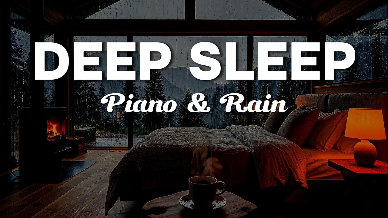 No Waking Up ⛈️ Continuous Rain ASMR & Deep Piano for Uninterrupted Sleep