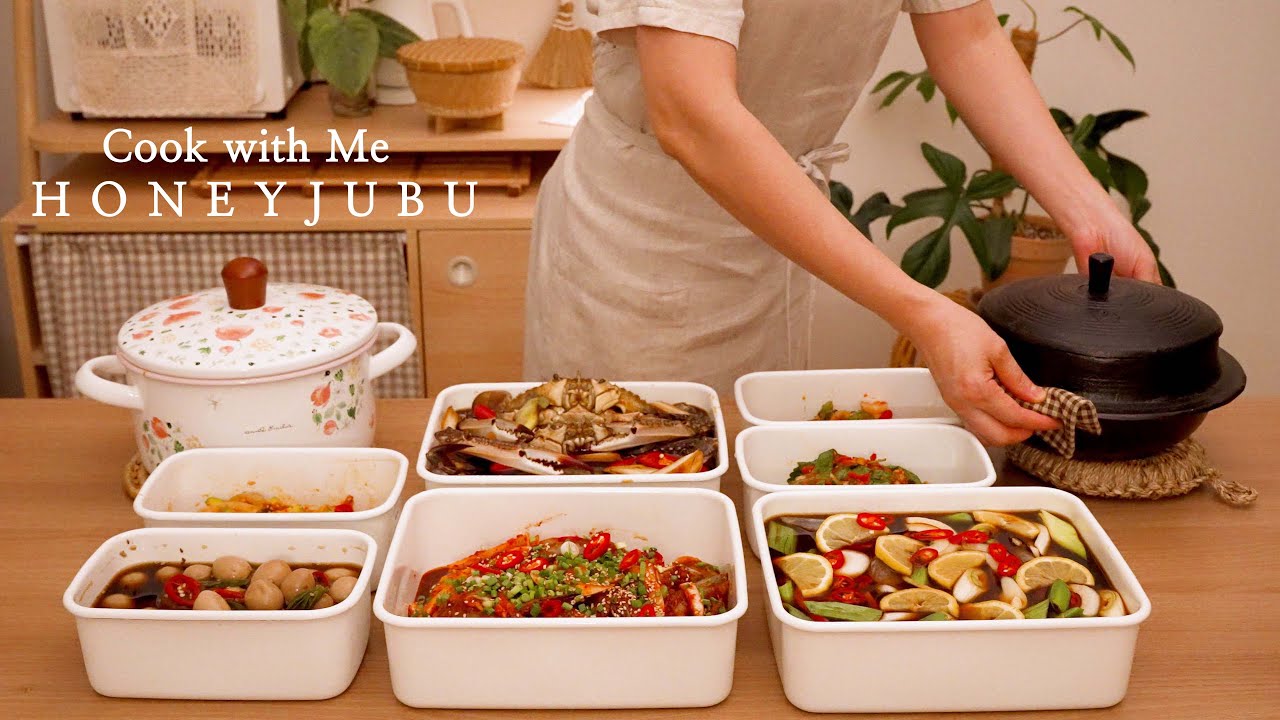 일주일이 든든한 밥도둑 8가지 밑반찬 만들기 / 깔끔한 거실 청소 / 강아지 루시 옷 만들기 / Cook with Me / Vlog