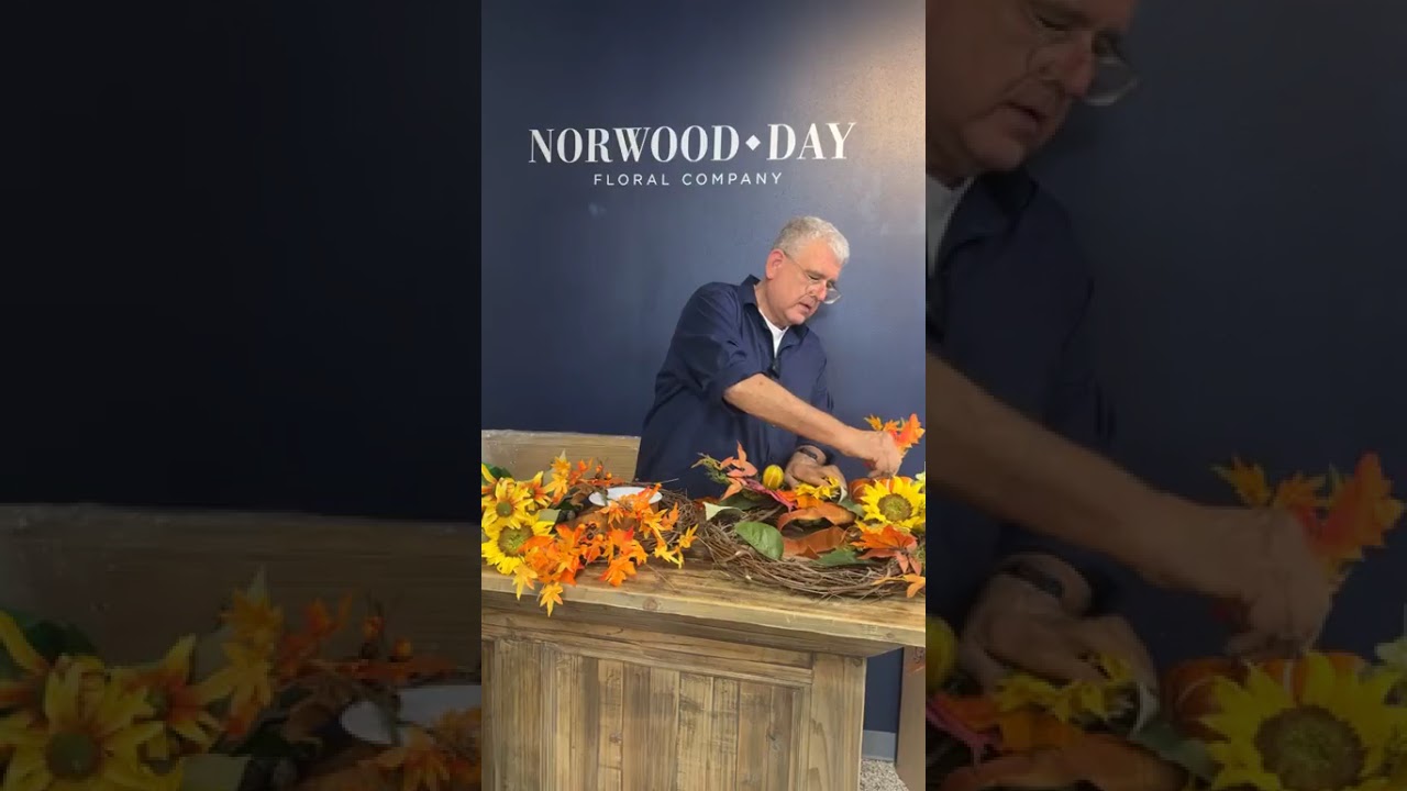 Today’s “little bit of happy” is fall wreaths for a funeral!