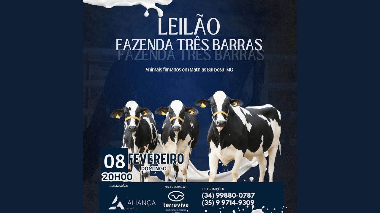 LEILÃO FAZENDA TRÊS BARRAS | 08/02/2026 – 20H30