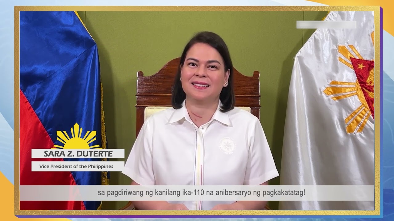 Greetings from the Vice President of the Republic of the Philippines