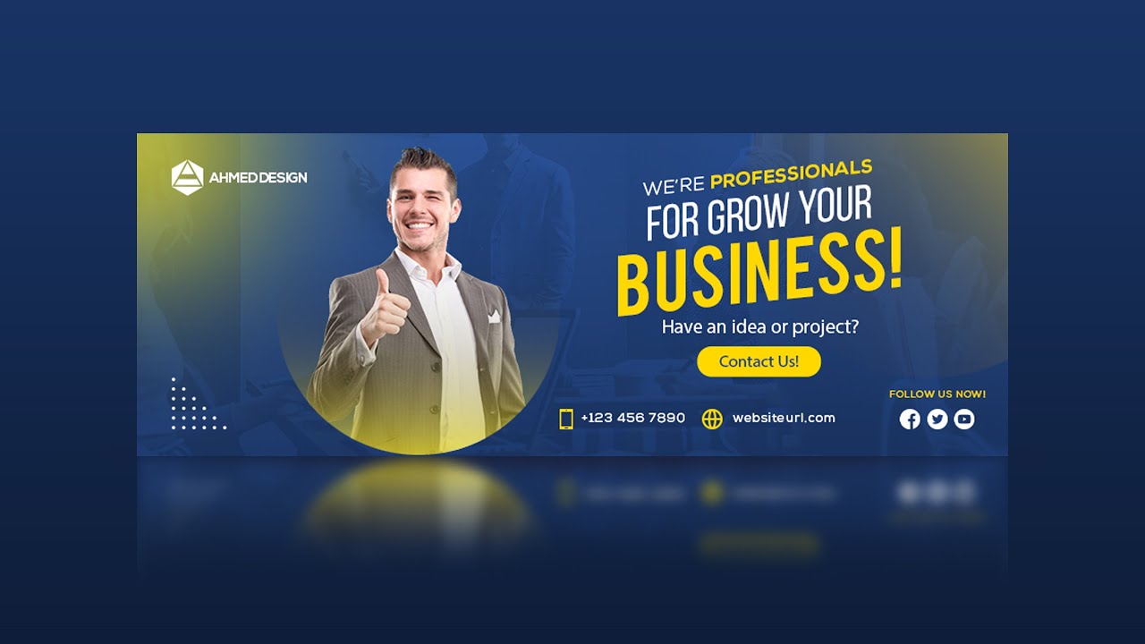 Attractive Facebook Cover Design in Adobe Photoshop CC 2022