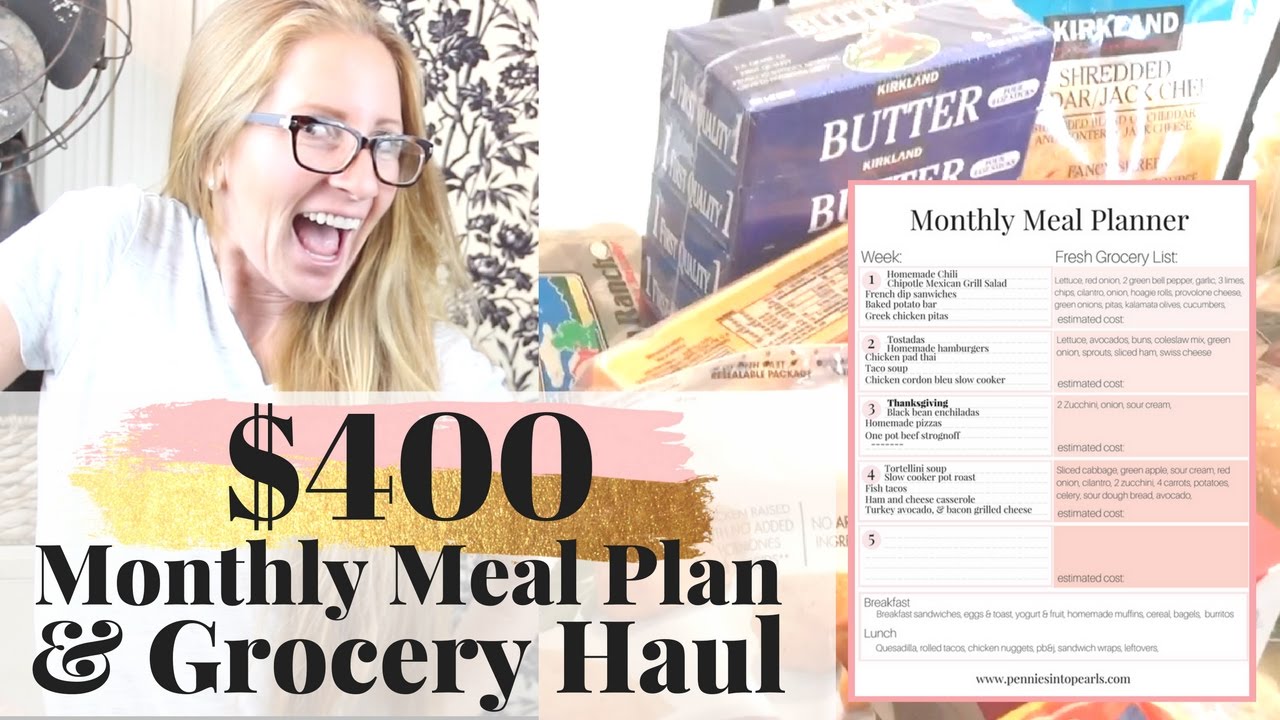 Meal Plan With Me & Grocery Haul | $400 Monthly Budget