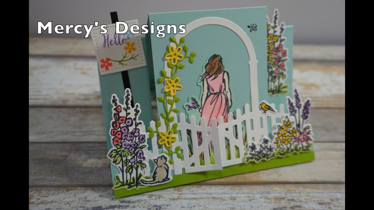 Horizontal Center Step Fun Fold: Grace’s Garden (Stampin' Up)