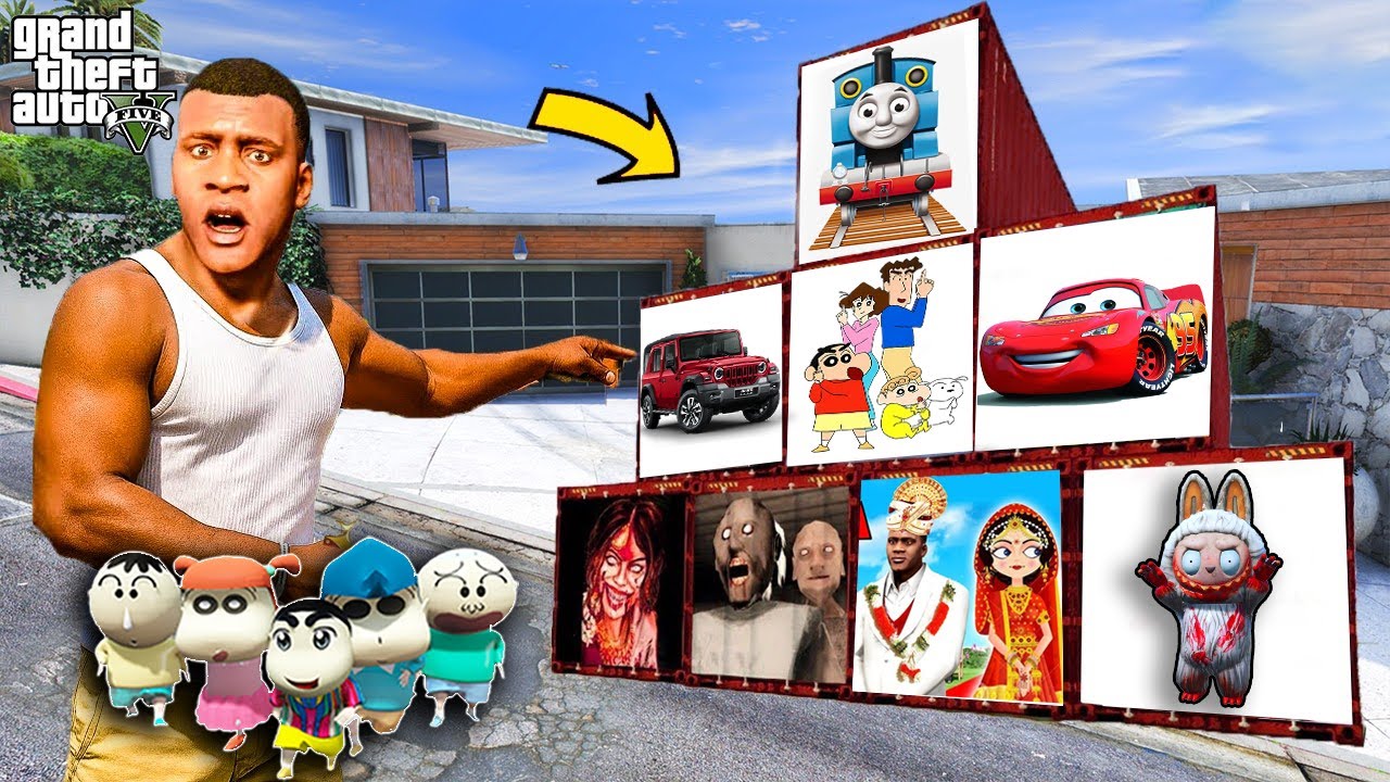 Franklin Opens EVERY LABUBU DOLL horror CONTAINER in GTA 5