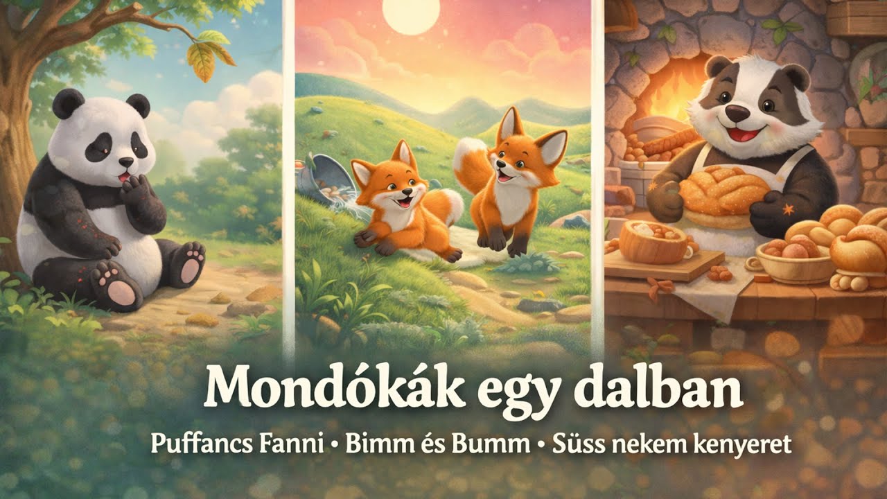 🌳 Puffancs Fanni, Bimm és Bumm | Magyar mondókák gyerekeknek | Vidám gyerekdal