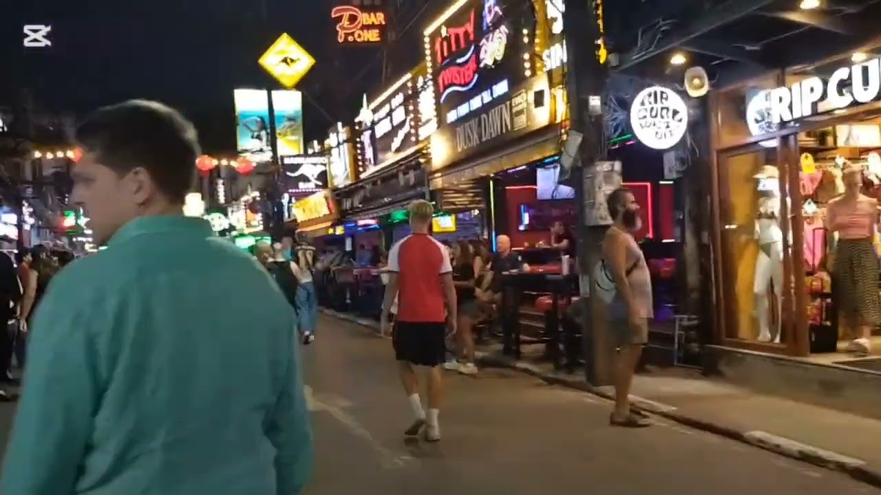 Phuket Night Walk 🇹🇭 Patong Walking Street, Beach at Night & Drive to Karon Beach