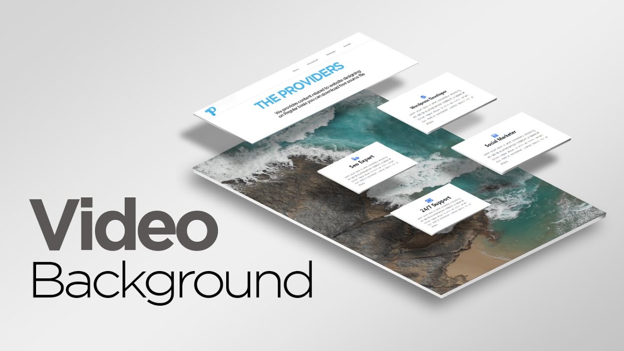How to Set Background Video in Website using HTML & CSS | Full Screen Video Background Tutorial