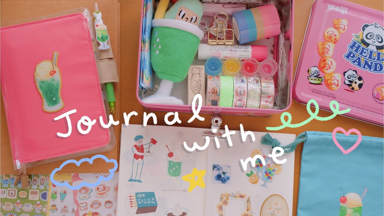 Relaxing Journal With Me | Cream Soda Theme 💚 | Rainbowholic