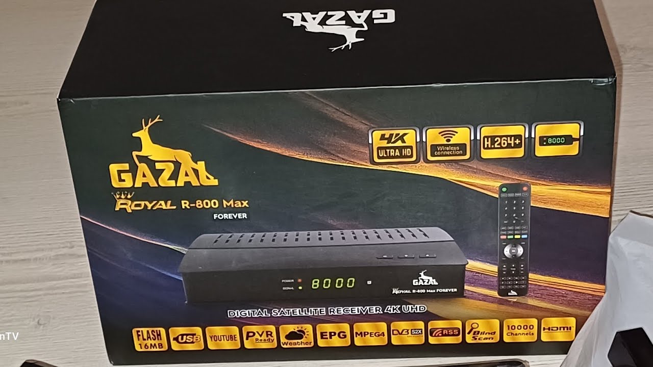 Gazal Royal R-800 Max 4K Uydu Alıcı Kutu Menü Açılışı