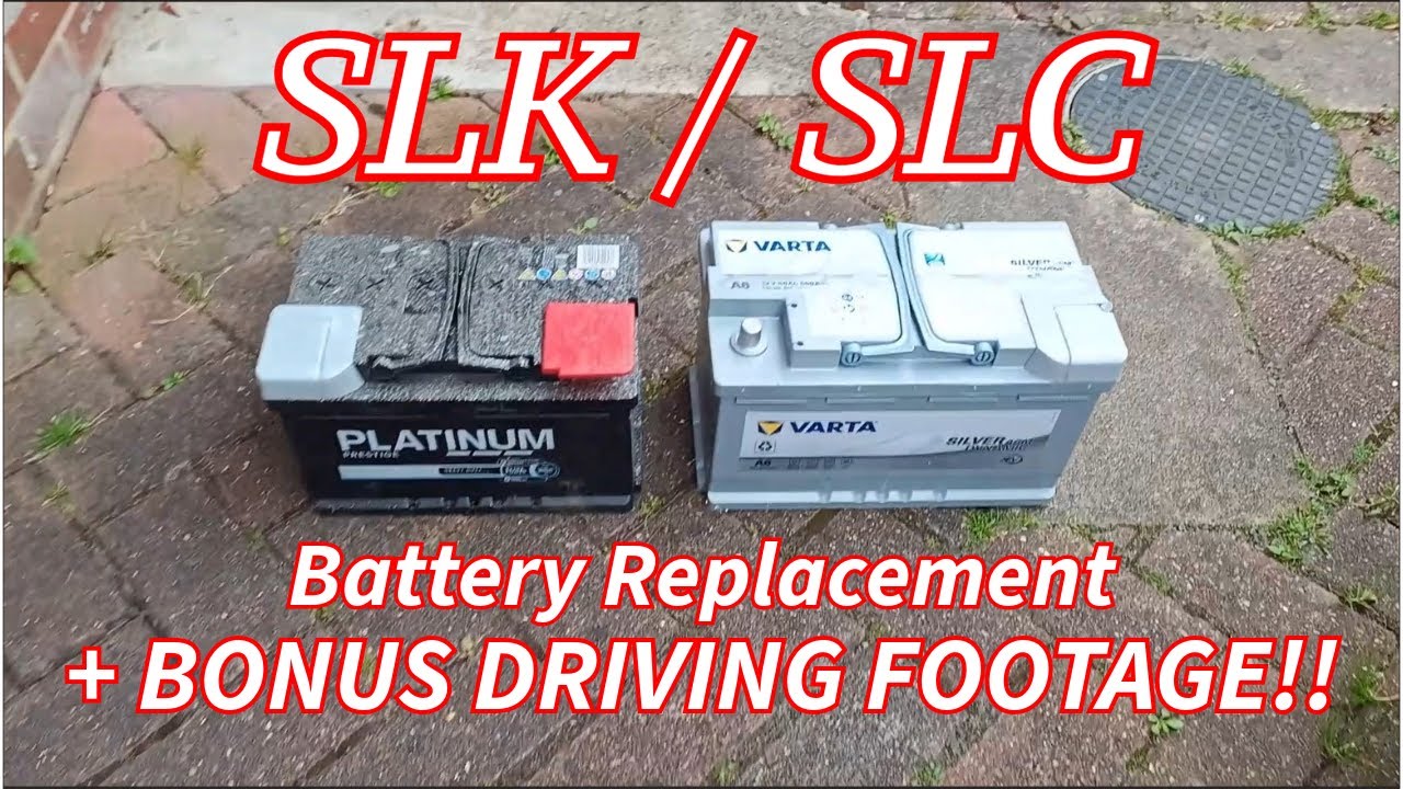 Mercedes SLK и SLC (R172) - замена аккумулятора плюс БОНУСНЫЕ кадры вождения SLK55 AMG!!!