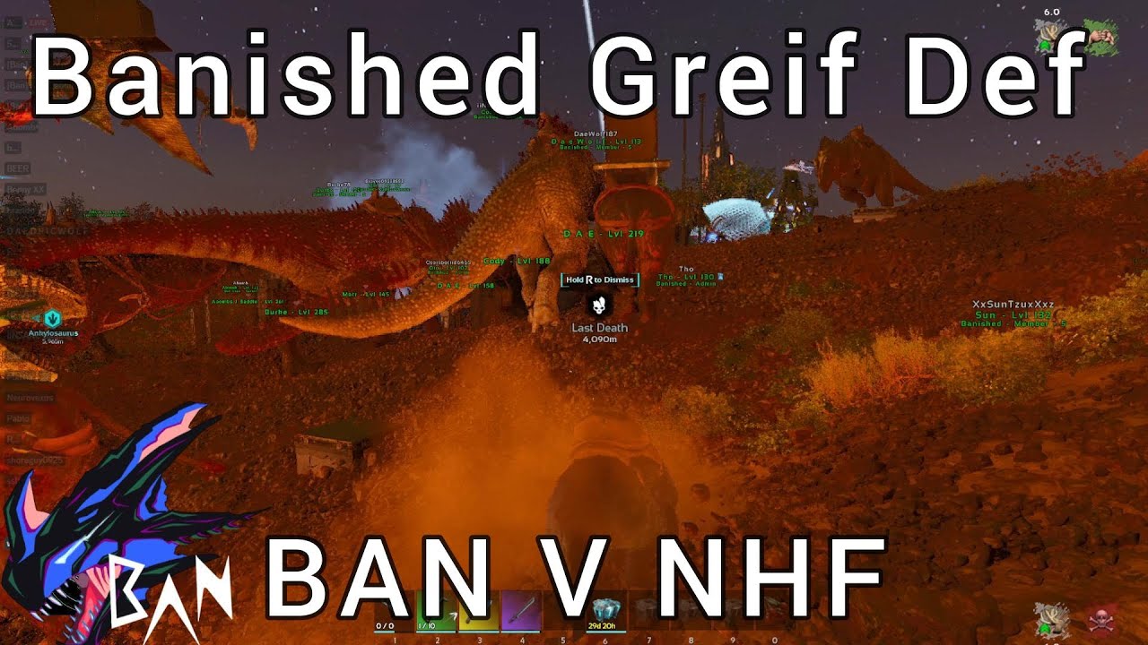 Banished Greif Defense | vs NHF | ASA 1x PVP Ark Ascended