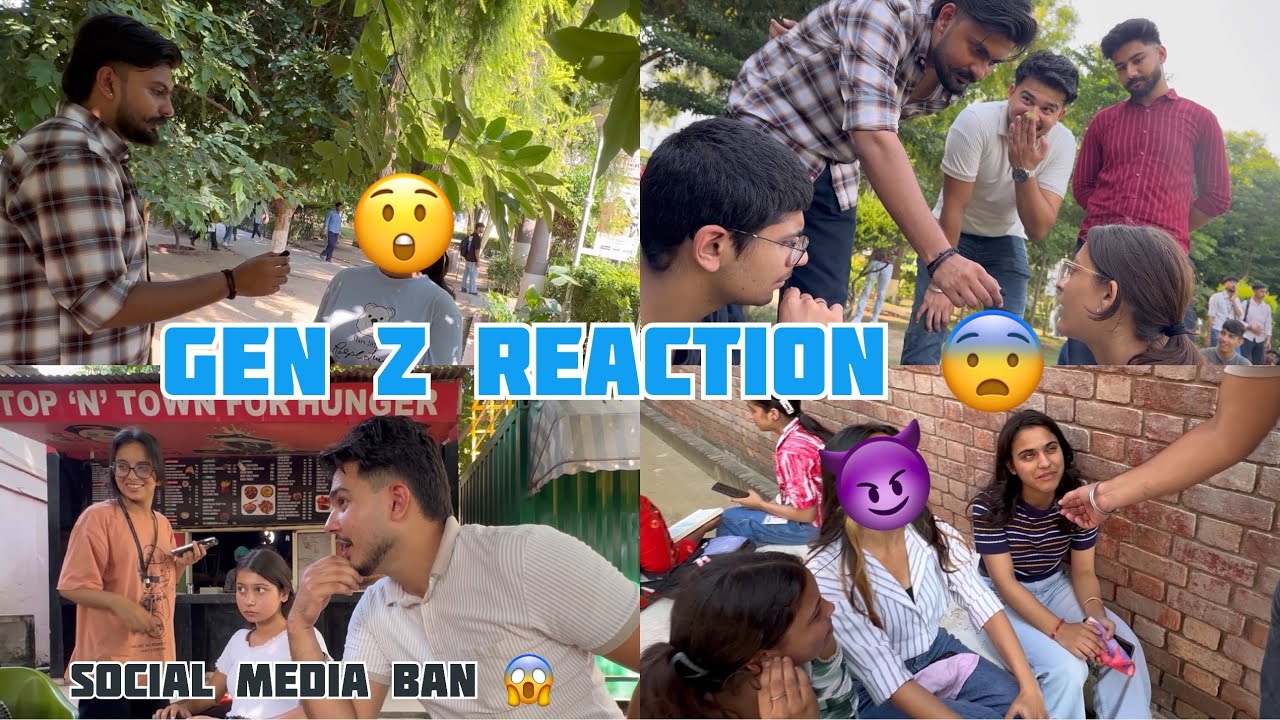 😱 Gen Z reaction on Social Media Ban 😨 | Viral hood | #dailyvlog #chandigarhuniversity #pu #cu #cgc 