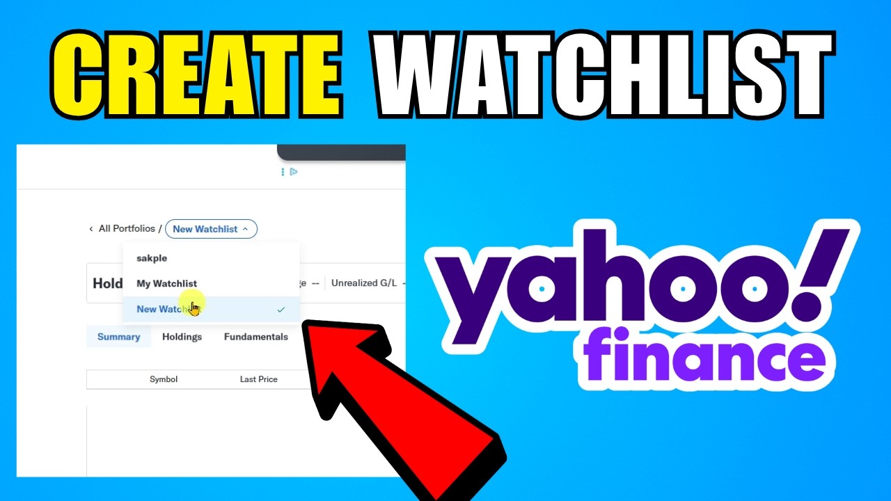 How To Create A Watchlist In Yahoo Finance (2026) (Complete Guide)