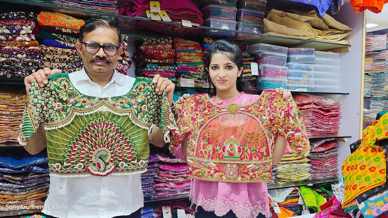 Chickpet Wholesale Maggam Work Readymade Blouses 500Rs/All Designer Boutique Work Blouses/Shopping