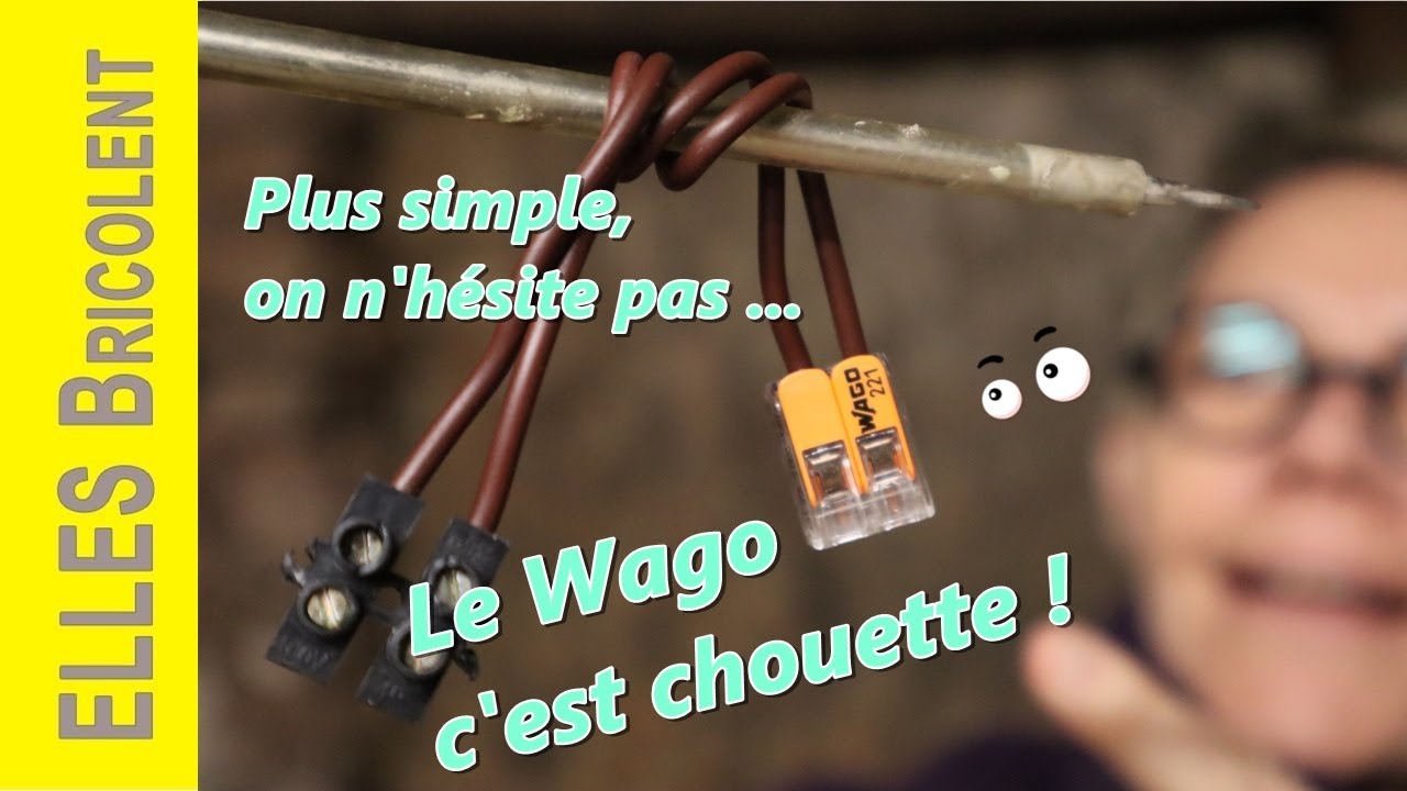ELECTRICITE FACILE ... ON REMPLACE LE DOMINO ELECTRIQUE PAR LE CONNECTEUR WAGO. ELLES Bricolent