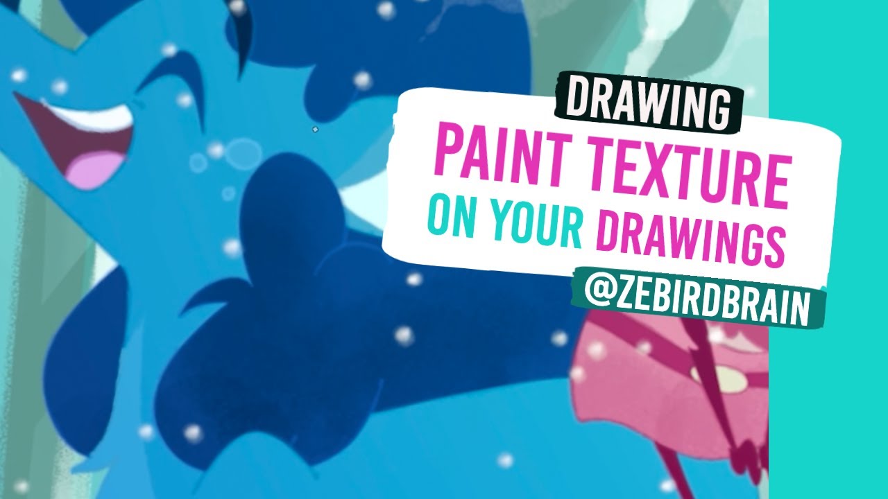 DRAWING - How to paint Textures on your drawings using the stencil brush (Harmony)