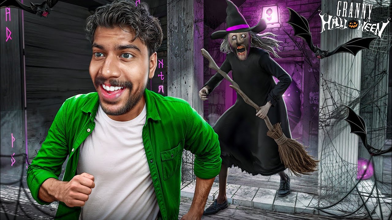 Epic Front Door Escape From Granny's House no Halloween Night 🎃!!