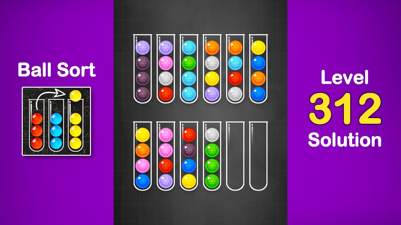 Ball Sort Puzzle Solution Level 312