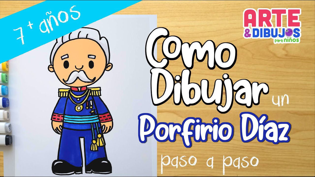 Como dibujar a PORFIRIO DÍAZ | Revolucion Mexicana |  Arte y Dibujos para Niños