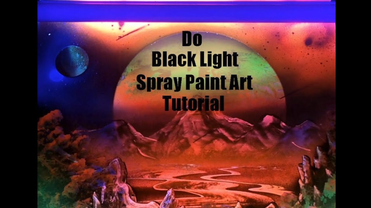 how to do black light spray painting with UV paint