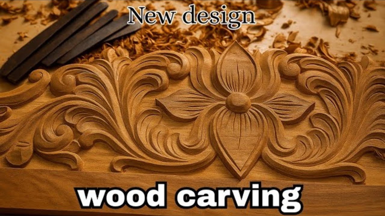 Beautiful Wood Carving Design | Latest New Design 2025 | Step by Step Carving