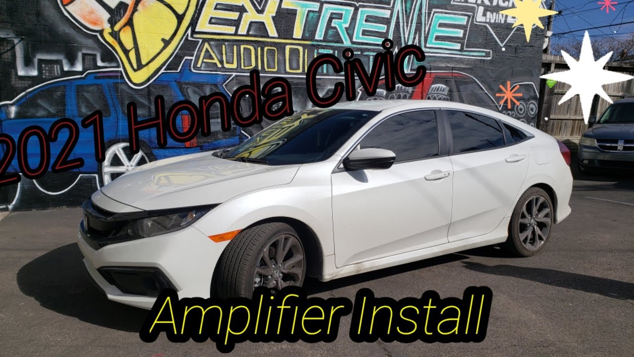 Установка усилителя Honda Civic 2020-2021 с использованием Factory Radio #amp #carstereo #subwoofer