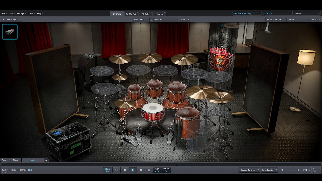 Slayer - Angel Of Death only drums midi backing track