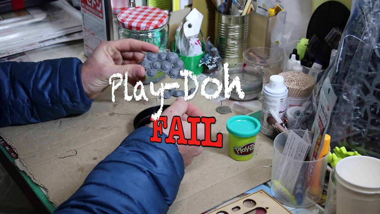 Melting Citadel Sprues in Acetone: Part 1 - Play DOH! mold FAIL